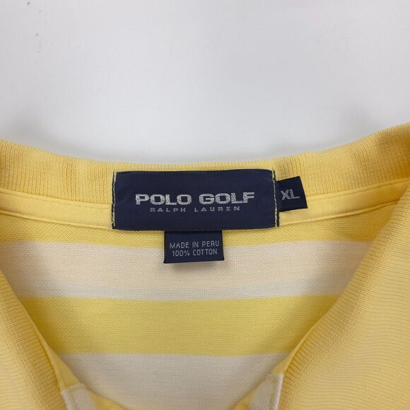 POLO GOLF Ralph Lauren Striped Cotton Shirt Preppy Old Money Quiet Luxury Sporty - Picture 2 of 7